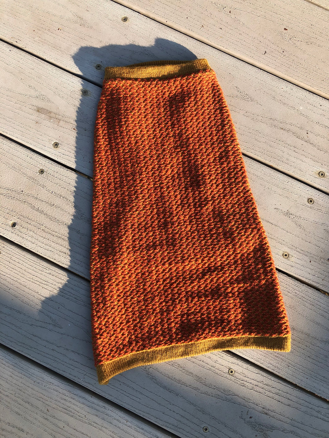 Thermal Wool Sweater in Orange - Long